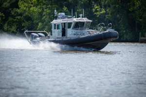 Police Marine Patrol boat on the James River
